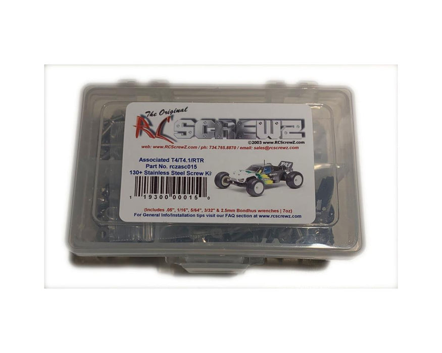 RC Screwz RCZASC015 T4/T4.1 Stainless Steel Screw Kit