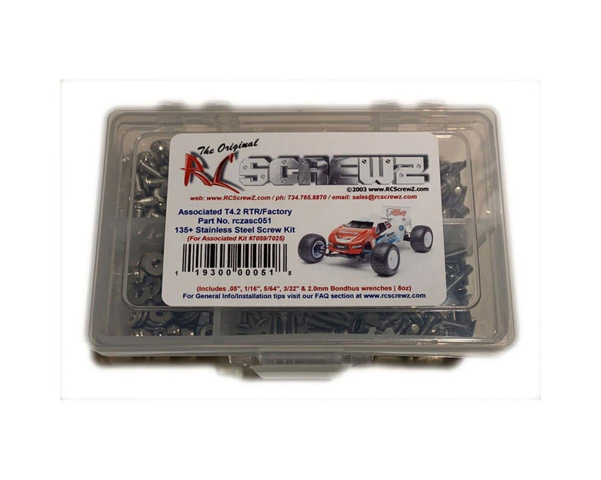 RC Screwz RCZASC051 T4.2 Stainless Steel Screw Kit