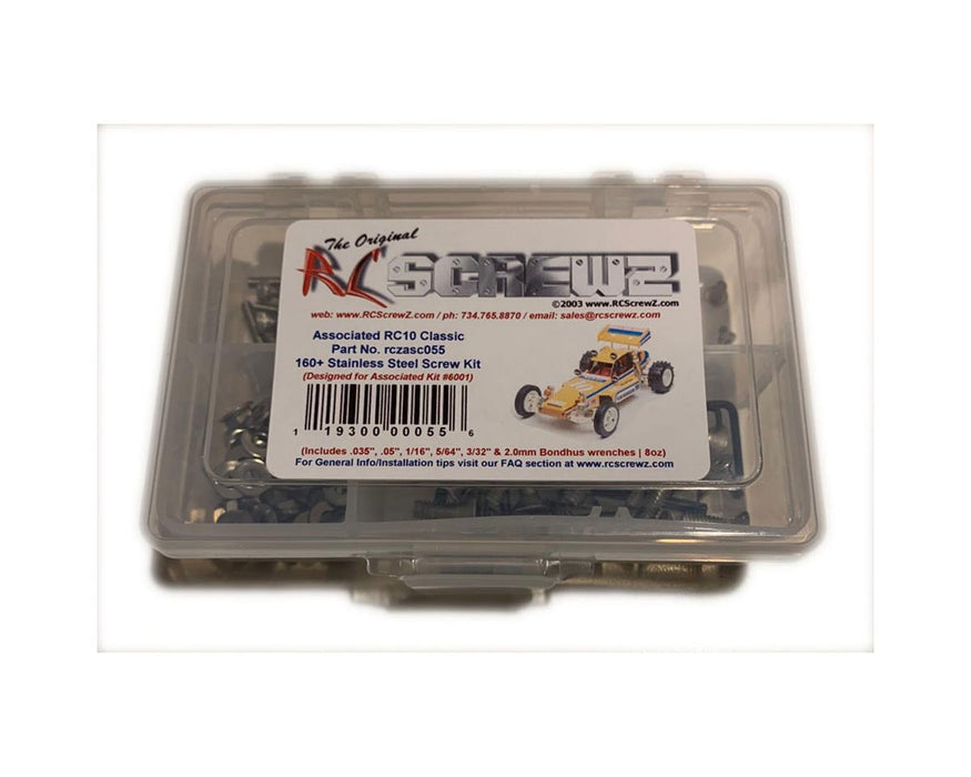 RC Screwz RCZASC055 Associated RC10 Classic Stainless Steel Screw Kit