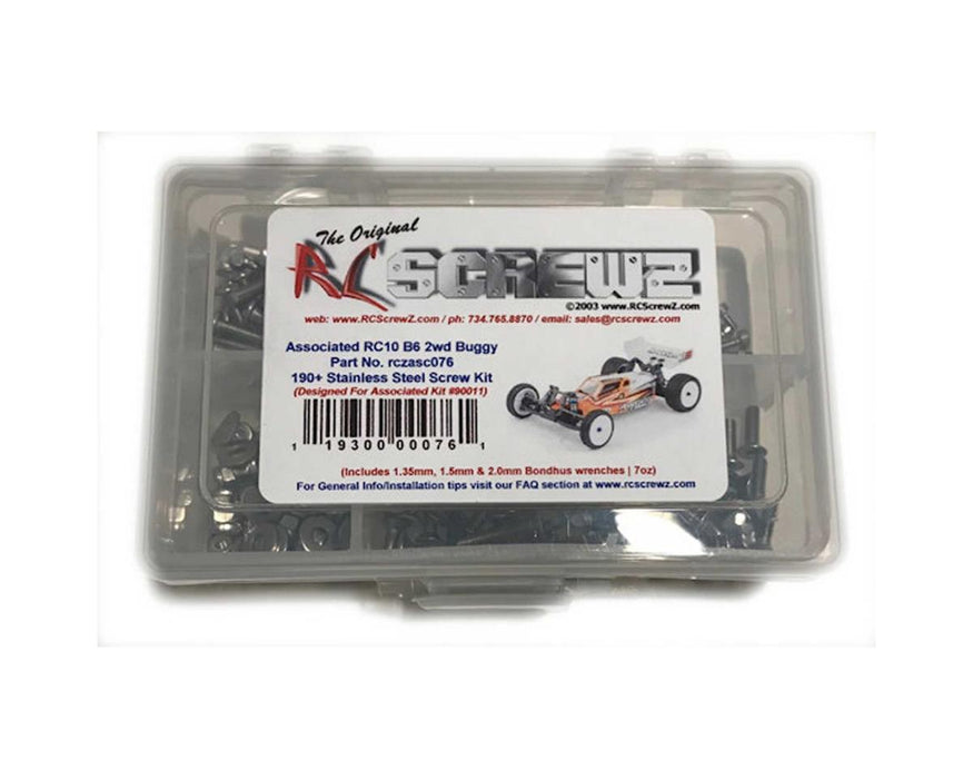 RC Screwz RCZASC076 Team Associated RC10 B6 Stainless Steel Screw Kit