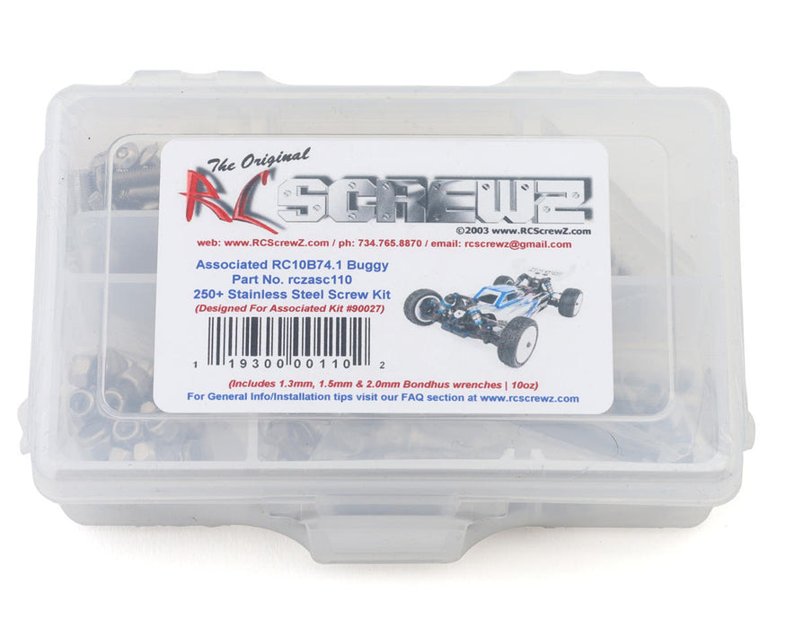 RC Screwz RCZASC110 Associated RC10B74.1 Stainless Steel Screw Kit