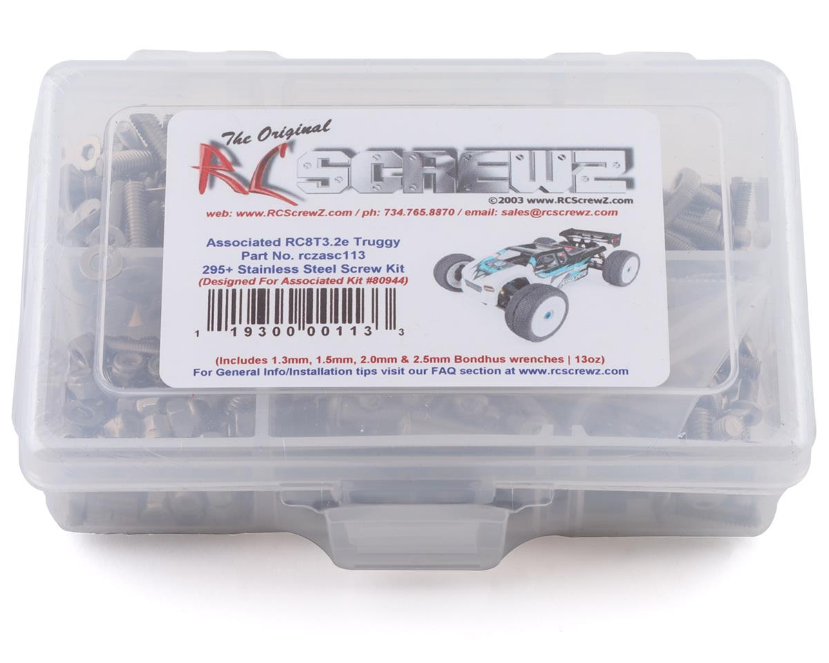 RC Screwz RCZASC113 Associated RC8T3.2e Stainless Steel Screw Kit ...