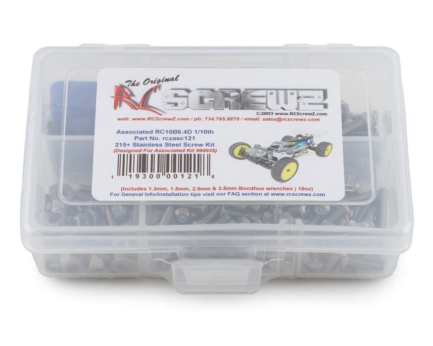 RC Screwz RCZASC121 Associated RC10B6.4D Buggy Stainless Steel Screw Kit