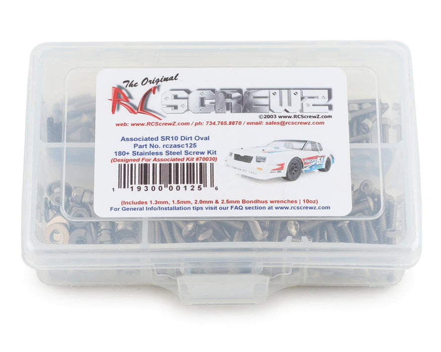 RC Screwz RCZASC125 Associated SR10 Dirt Oval Stainless Steel Screw Kit
