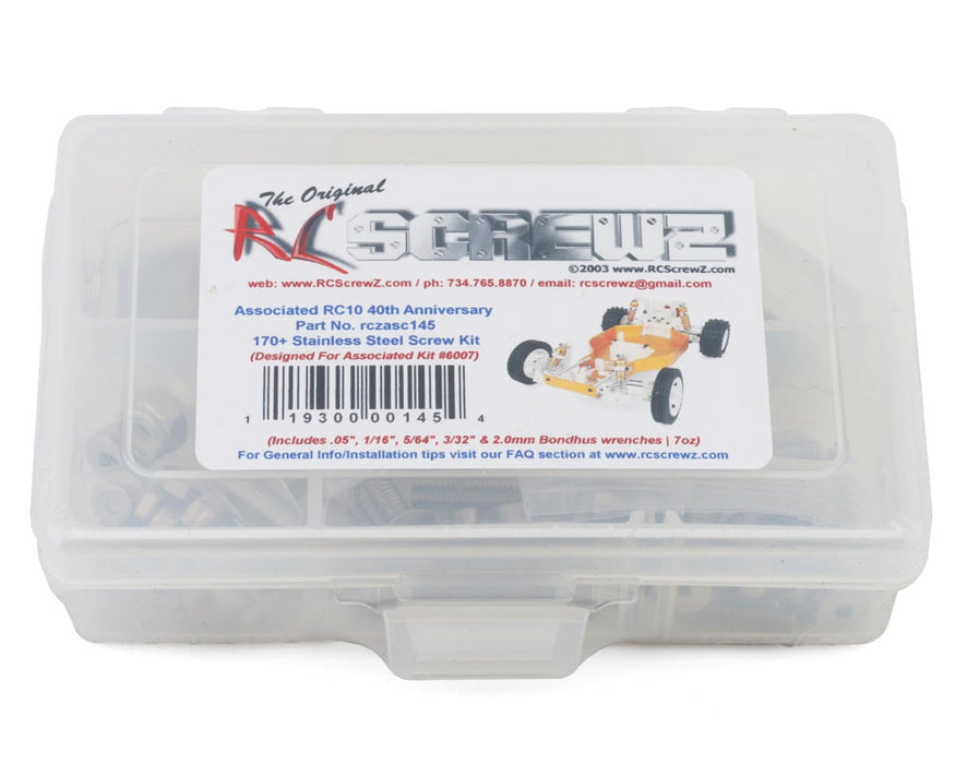 RC Screwz RCZASC145 Associated RC10 40th Anniversary 1/10 Buggy Stainless Steel Screw Kit