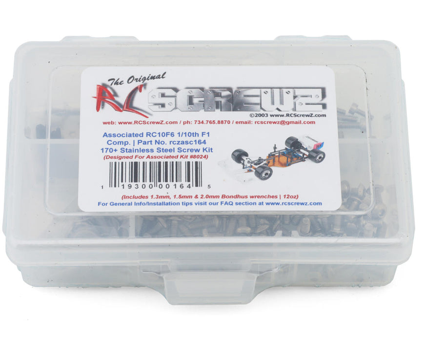 RC Screwz RCZASC164 Associated RC10F6 Classic 2025 Stainless Steel Screw Kit