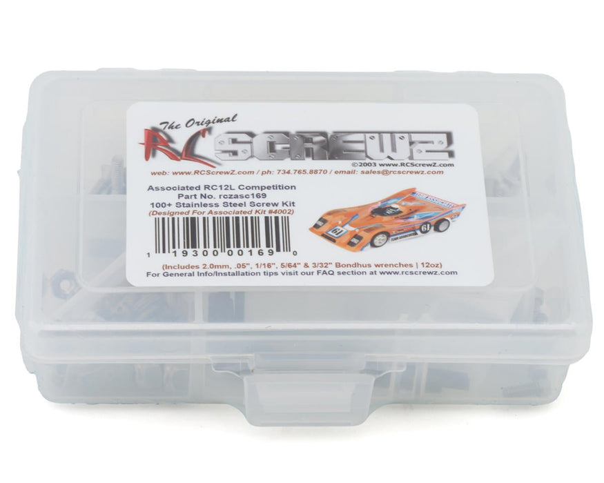 RC Screwz RCZASC169 Team Associated RC12L 1/12 Pan Car Stainless Steel Screw Kit