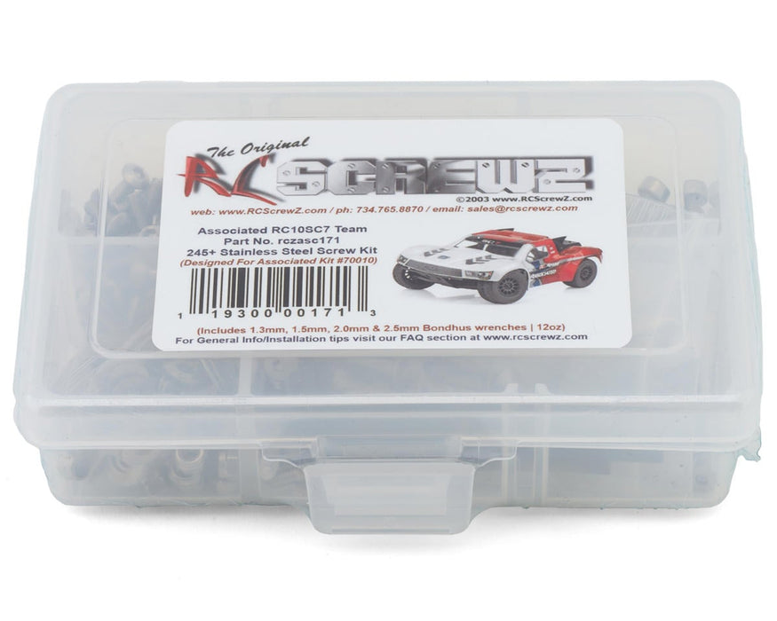 RC Screwz RCZASC171 Team Associated RC10SC7 1/10 Short Course Truck Stainless Steel Screw