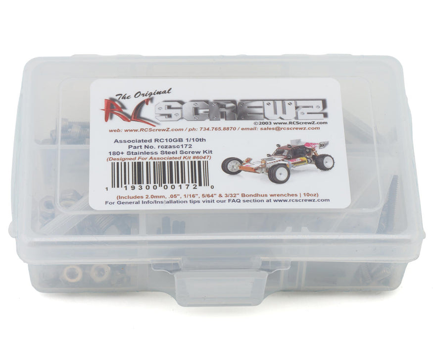 RC Screwz RCZASC172 Team Associated RC10GB 1/10 Nitro Buggy Stainless Steel Screw Kit