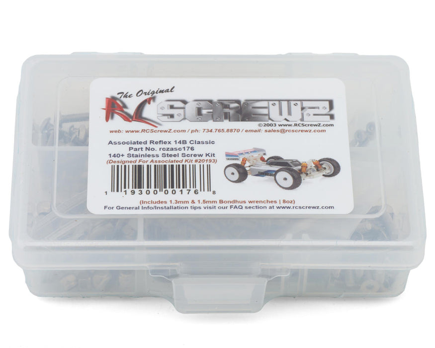RC Screwz RCZASC176 Team Associated Reflex 14B 1/14 4WD Buggy Stainless Steel Screw Kit