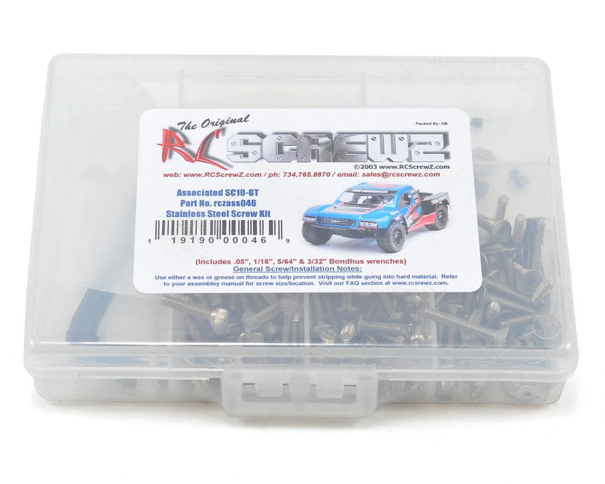 RC Screwz RCZASC046 Associated SC10GT Stainless Steel Screw Kit