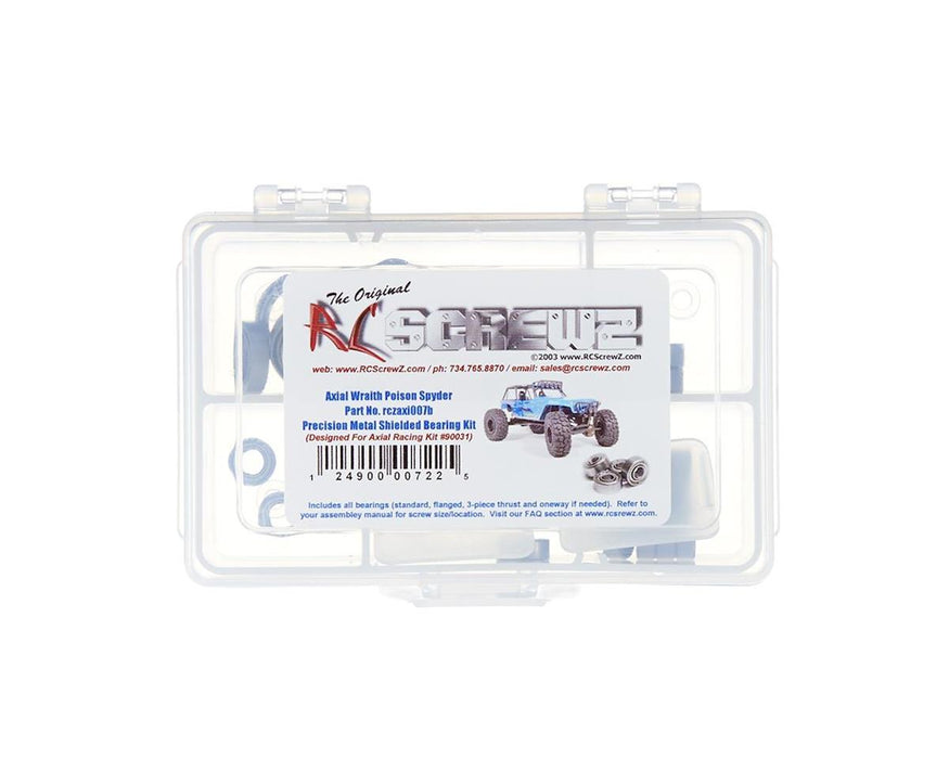 RC Screwz RCZAXI007B Precision Bearing Kit AXI Wraith Poison Spyder