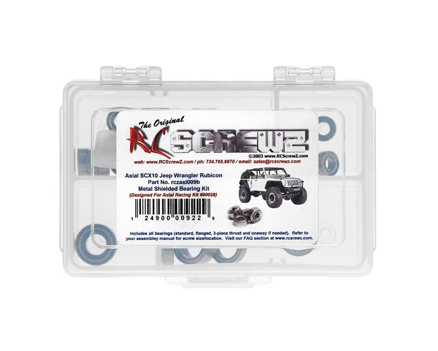 RC Screwz RCZAXI009B Metal Shielded Bearing Kit SCX10 (AXI90028)