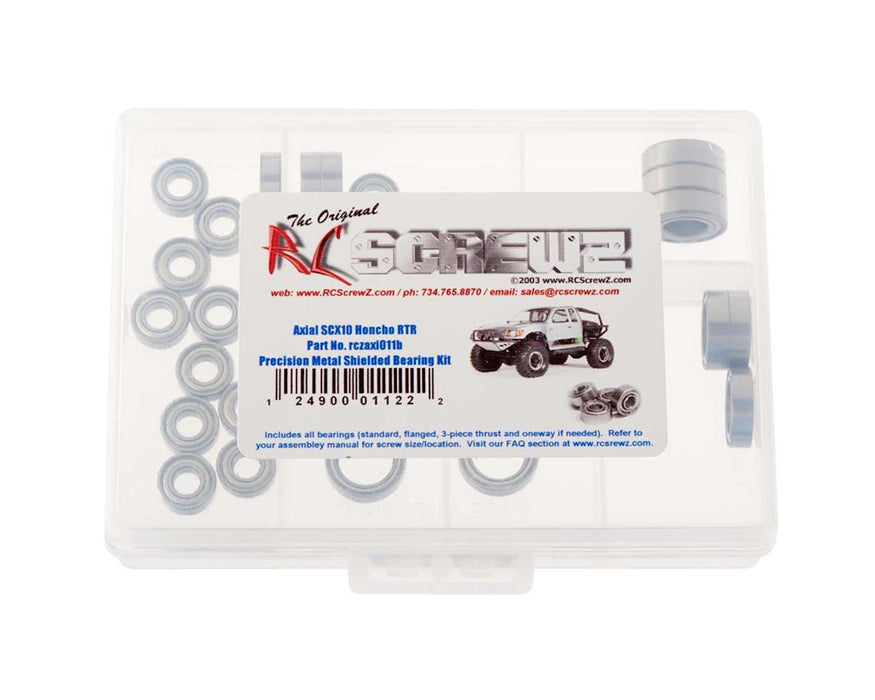 RC Screwz RCZAXI011B Axial SCX10 Honcho Metal Shielded Bearing Kit