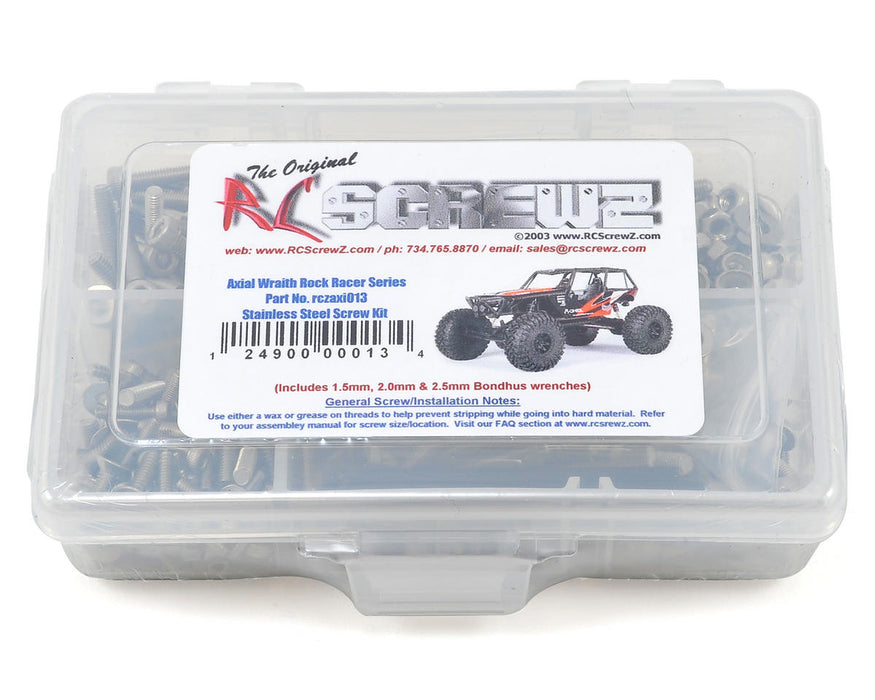 RC Screwz RCZAXI013 Axial Wraith Rock Racer Stainless Steel Screw Kit