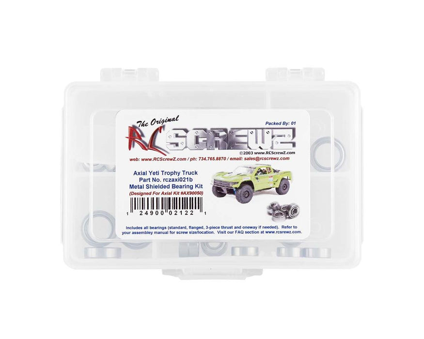 RC Screwz RCZAXI021B Axial Yeti SCORE Trophy Truck Metal Shielded Bearing Kit