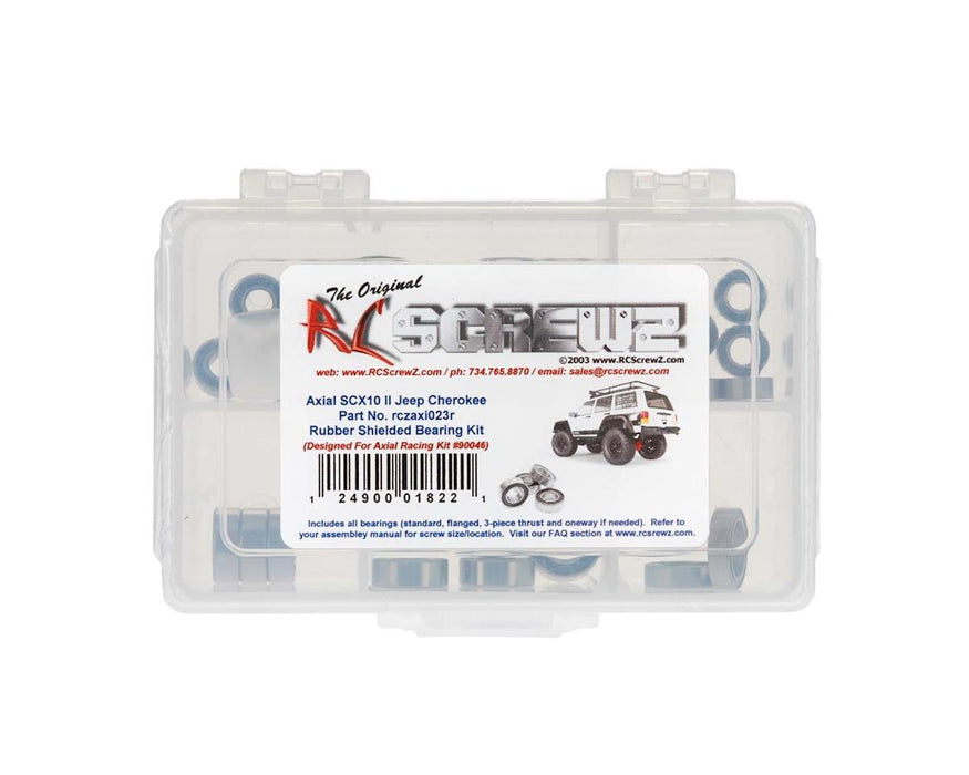 RC Screwz RCZAXI023R Rubber Shielded Bearing Kit SCX10 II (AXI90046)