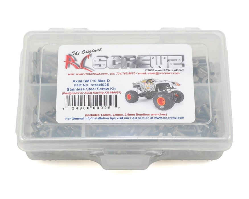RC Screwz RCZAXI025 Axial SMT10 Max-D Stainless Screw Kit