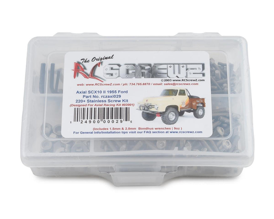 RC Screwz RCZAXI029 Axial SCX10 II 1955 Ford Stainless Steel Screw Kit