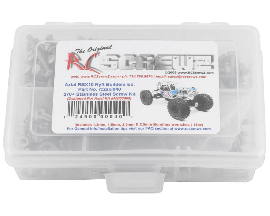 RC Screwz RCZAXI040 Axial RBX10 Ryft Stainless Steel Screw Kit