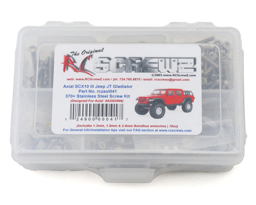 RC Screwz RCZAXI041 Axial SCX10 III Jeep JT Gladiator Stainless Steel Screw Kit
