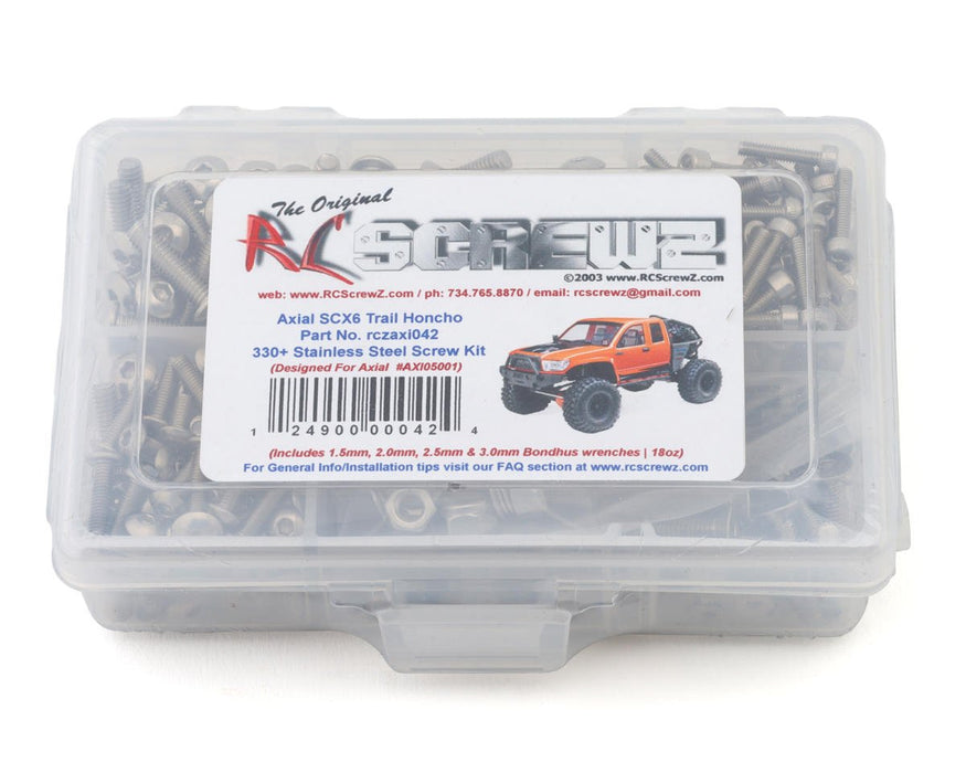 RC Screwz RCZAXI042 Axial SCX6 Trail Honcho Stainless Steel Screw Kit