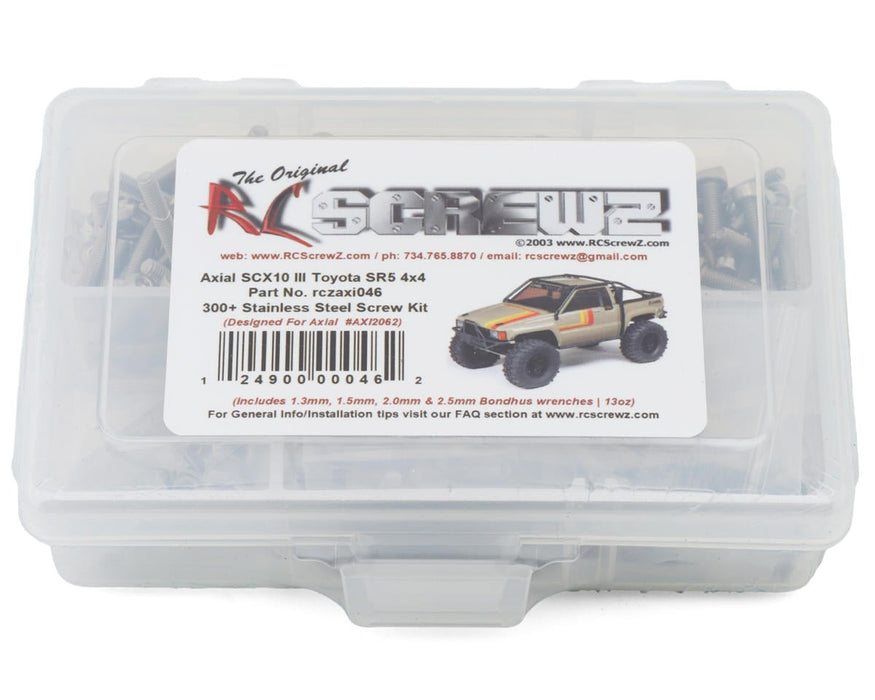 RC Screwz RCZAXI046 Axial SCX10 III 1987 Toyota SR5 RTR Stainless Steel Screws Kit