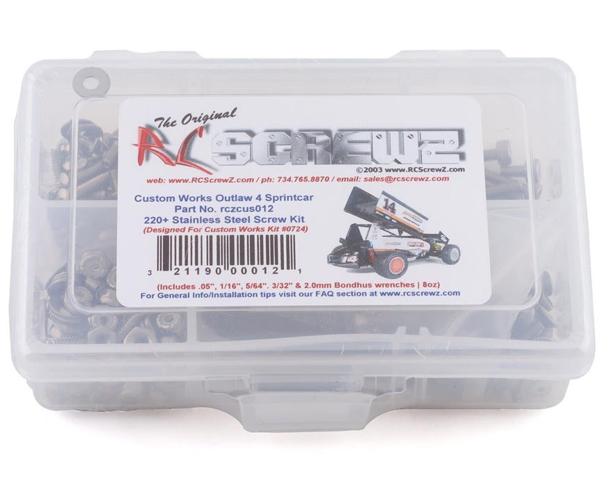 RC Screwz RCZCUS012 Custom Works Outlaw 4 Sprint Car Stainless Steel Screw Kit
