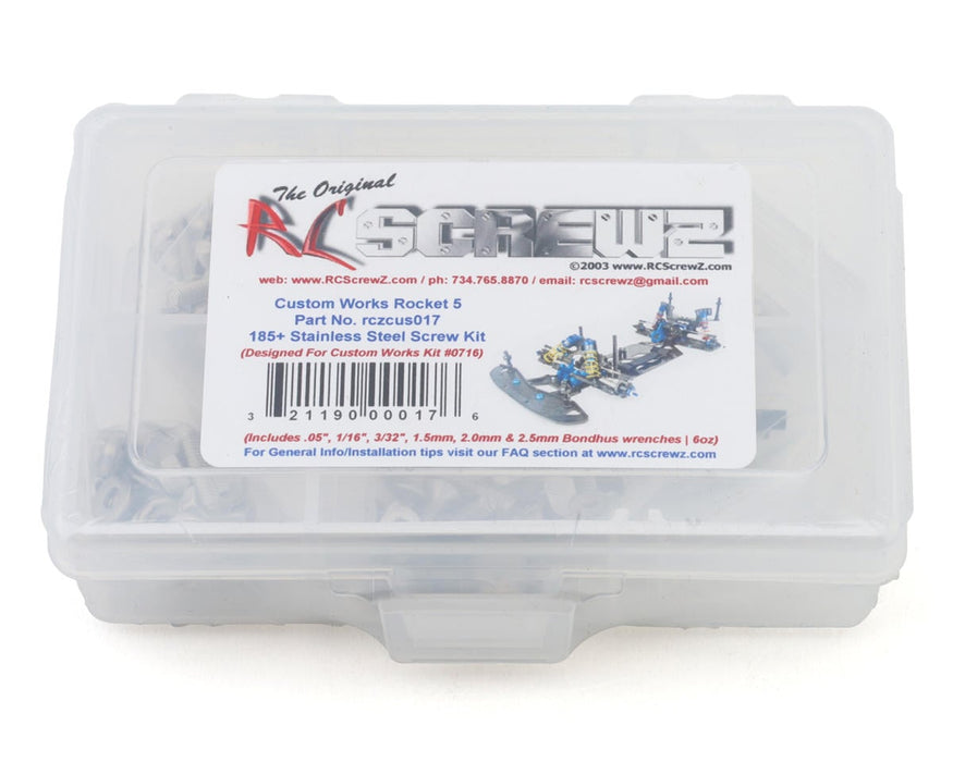 RC Screwz RCZCUS017 Custom Works Rocket 5 (CSW0716) Stainless Steel Screw Kit