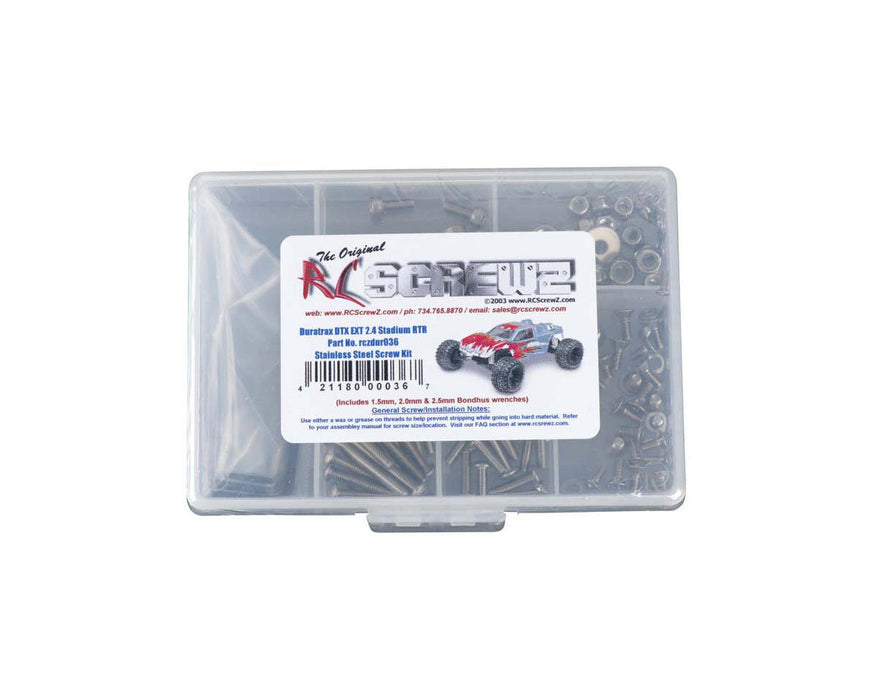 RC Screwz RCZDUR036 DuraTrax Evader EXT Stainless Steel Screw Kit