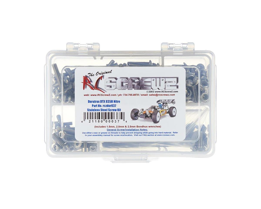 RC Screwz RCZDUR037 DuraTrax 835B 1/8 Buggy Stainless Steel Screw Kit