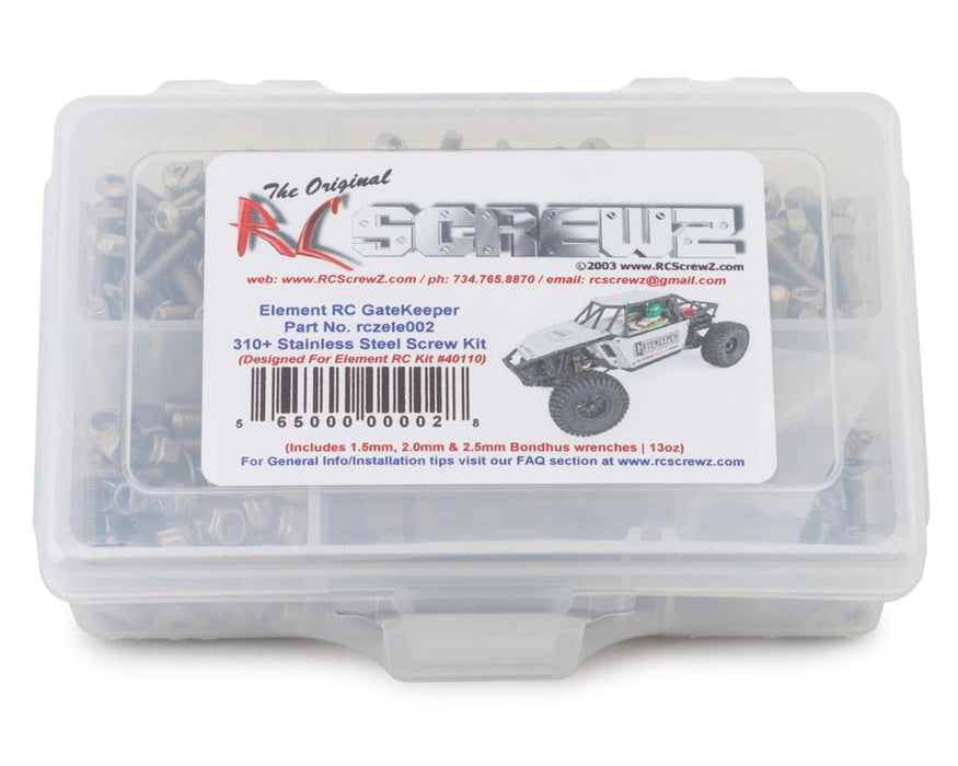 RC Screwz RCZELE002 Element RC Enduro GateKeeper Stainless Steel Screw Kit