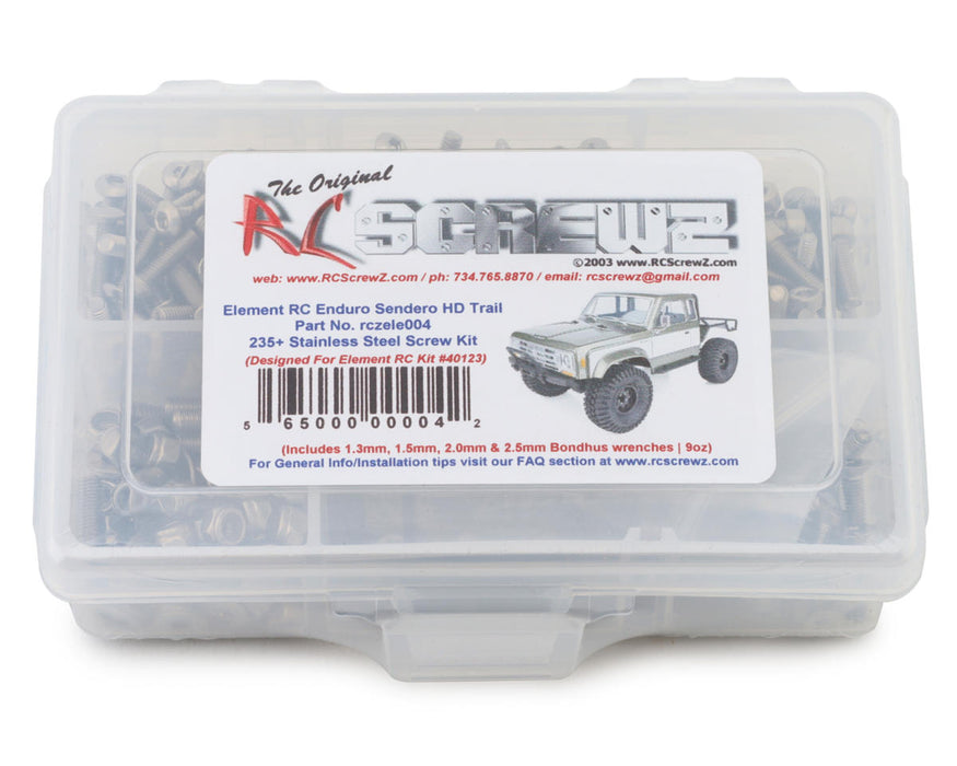 RC Screwz RCZELE004 Element RC Enduro Sendero HD Truck Stainless Steel Screw Kit