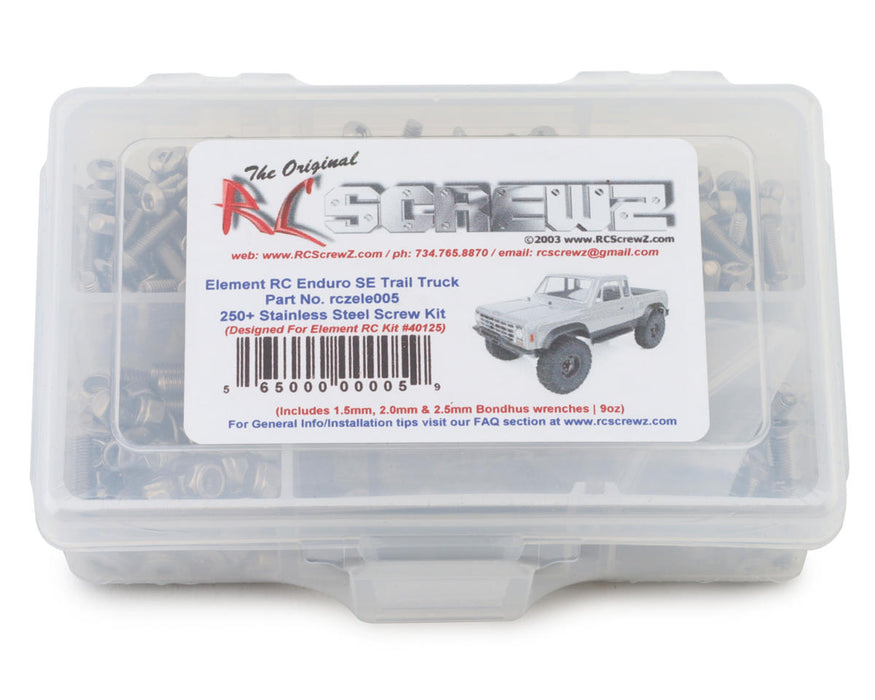 RC Screwz RCZELE005 Element RC Enduro SE Truck Stainless Steel Screw Kit