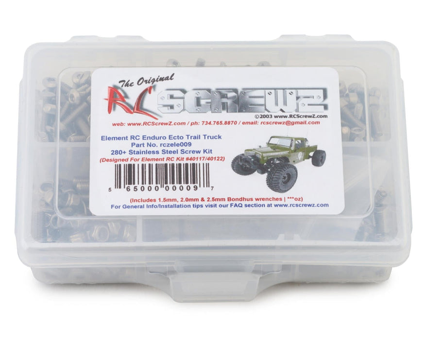 RC Screwz RCZELE009 Element RC Enduro Ecto Trail Truck Stainless Steel Screw Kit
