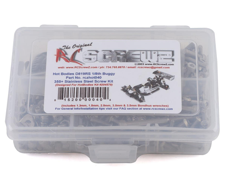 RC Screwz RCZHOT040 HotBodies D819RS Stainless Steel Screw Kit