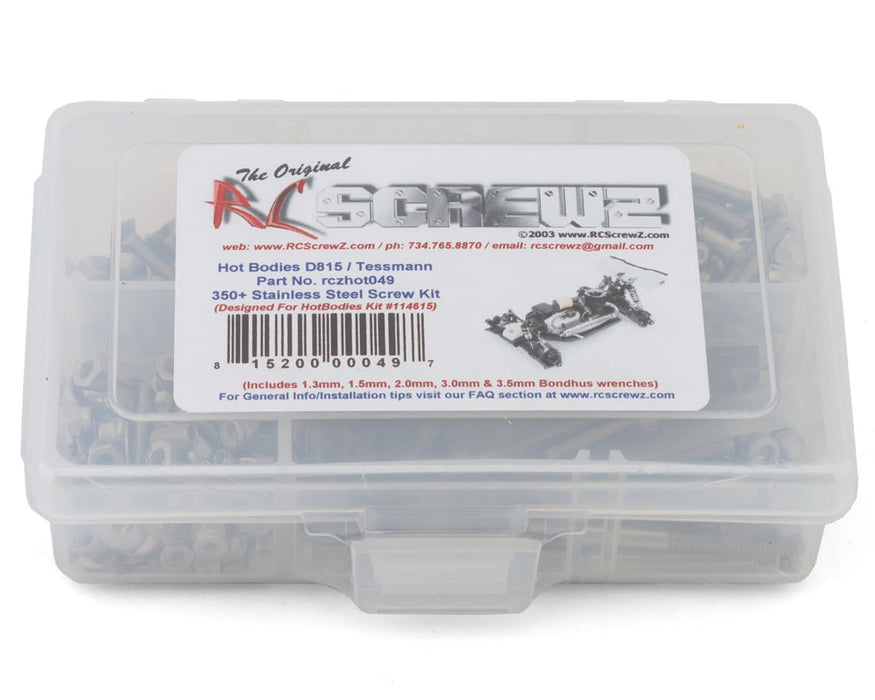 RC Screwz RCZHOT049 HB Racing D815 Nitro Stainless Steel Screw Kit