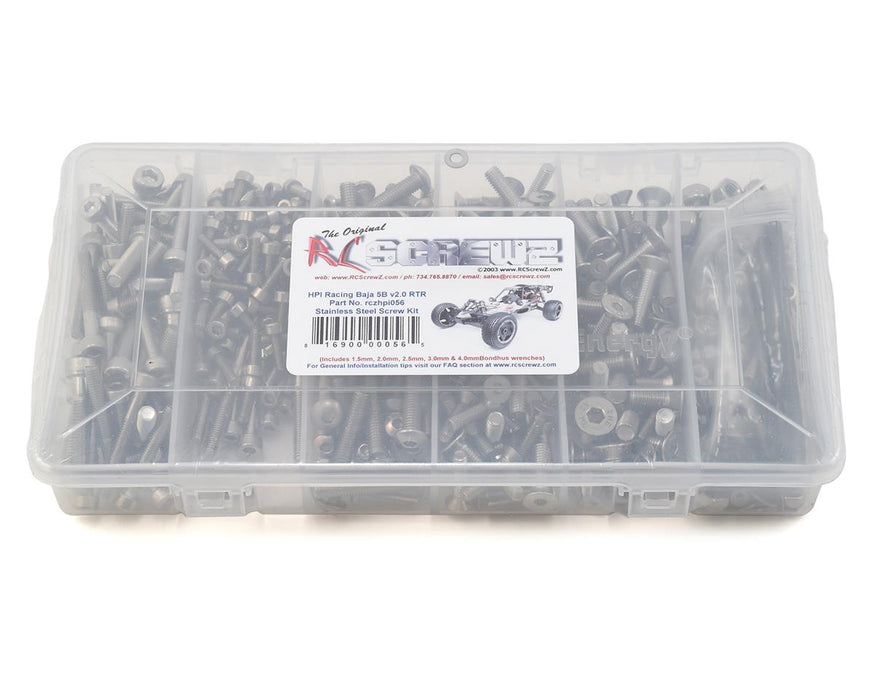 RC Screwz RCZHPI056 HPI Racing Baja 5B v2.0 Stainless Steel Screw Kit