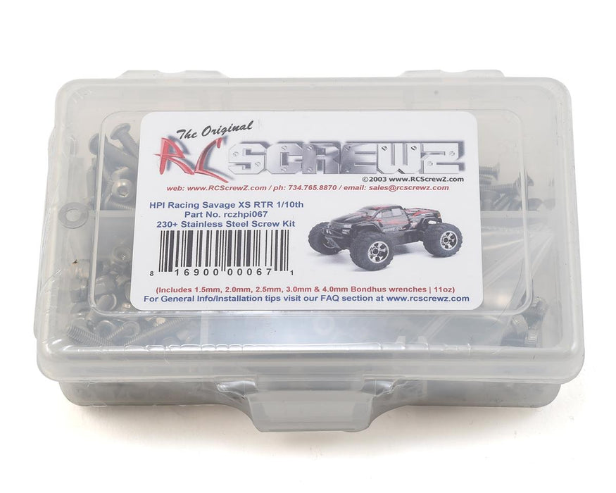 RC Screwz RCZHPI067 HPI Racing Savage XS Stainless Steel Screw Kit