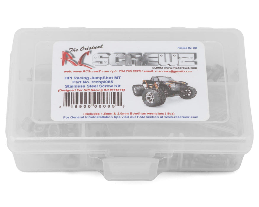 RC Screwz RCZHPI085 HPI Racing Jumpshot MT Stainless Steel Screw Kit