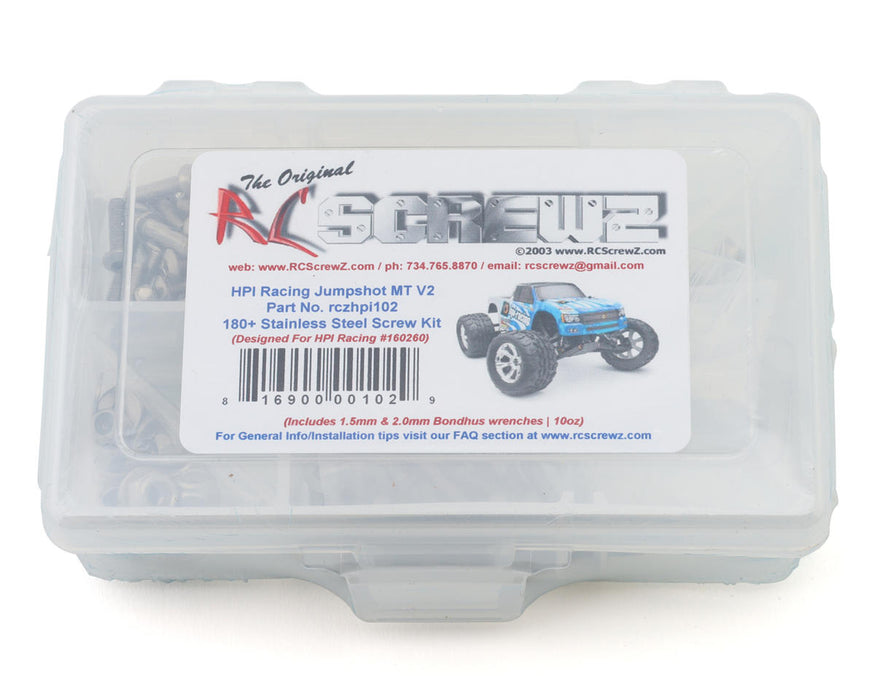 RC Screwz RCZHPI102 HPI Jumpshot MT V2 1/10 Monster Truck Stainless Steel Screw Kit