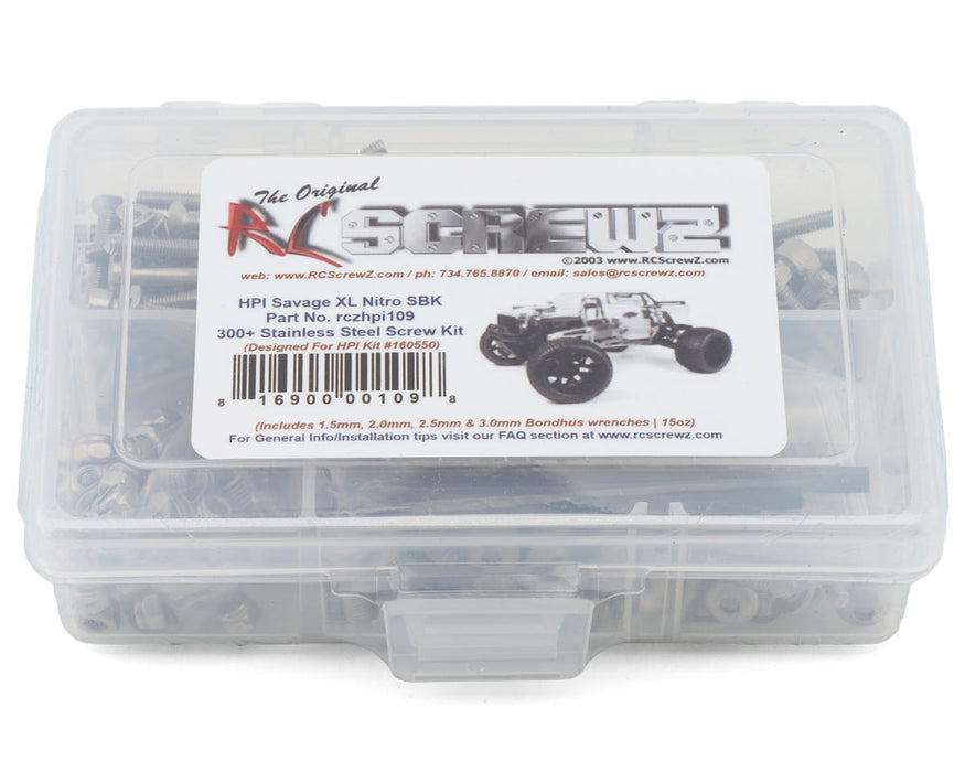 RC Screwz RCZHPI109 HPI Savage XL 5.9 SBK Stainless Steel Screws Kit