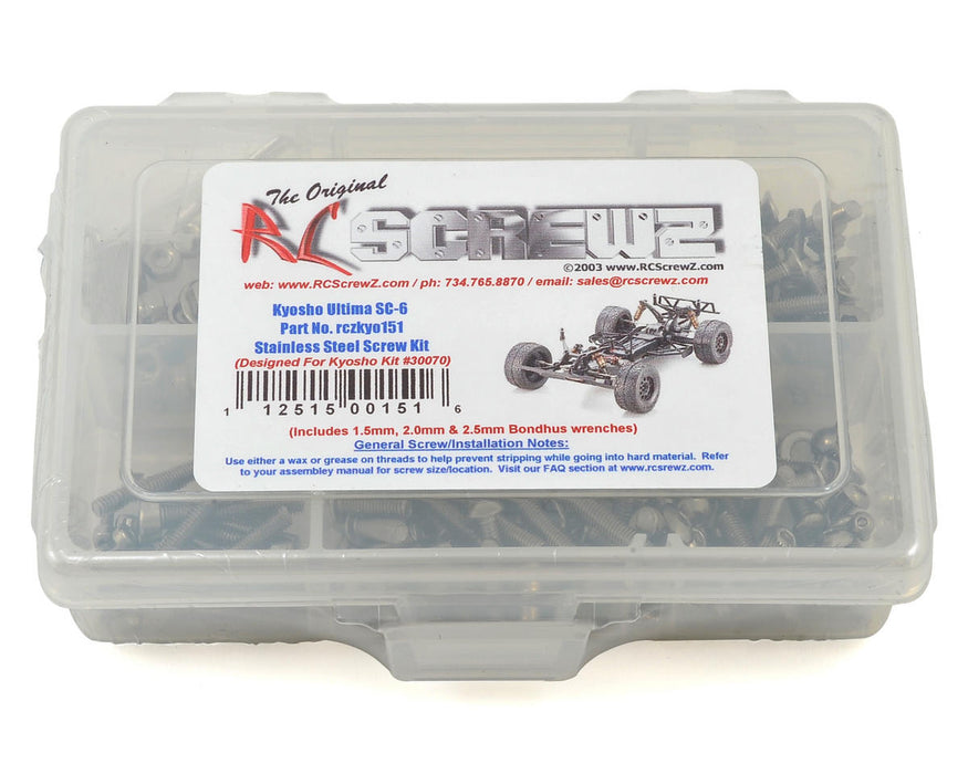 RC Screwz RCZKYO151 Kyosho Ultima SC6 Stainless Steel Screw Kit