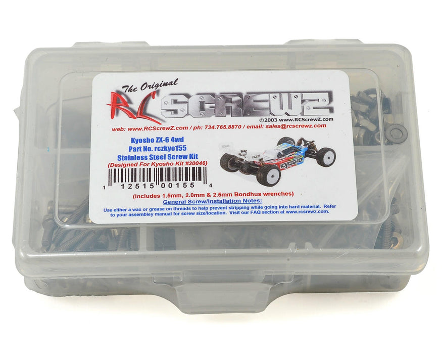 RC Screwz RCZKYO155 Kyosho Lazer ZX-6 4WD Buggy Stainless Steel Screw Kit