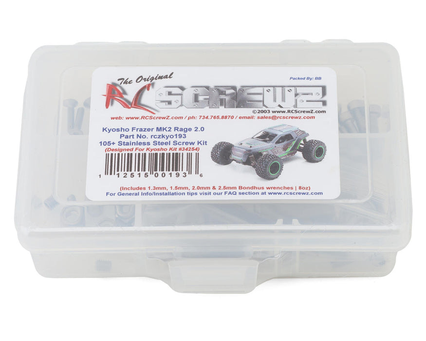 RC Screwz RCZKYO193 Kyosho Fazer MK2 Rage 2.0 Stainless Steel Screw Kit