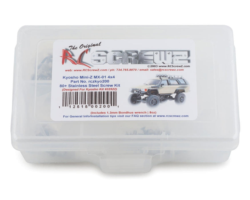 RC Screwz RCZKYO200 Kyosho Mini-Z MX-01 4x4 Stainless Steel Screw Kit