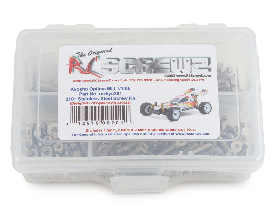 RC Screwz RCZKYO201 Kyosho Optima Mid Stainless Steel Screw Kit