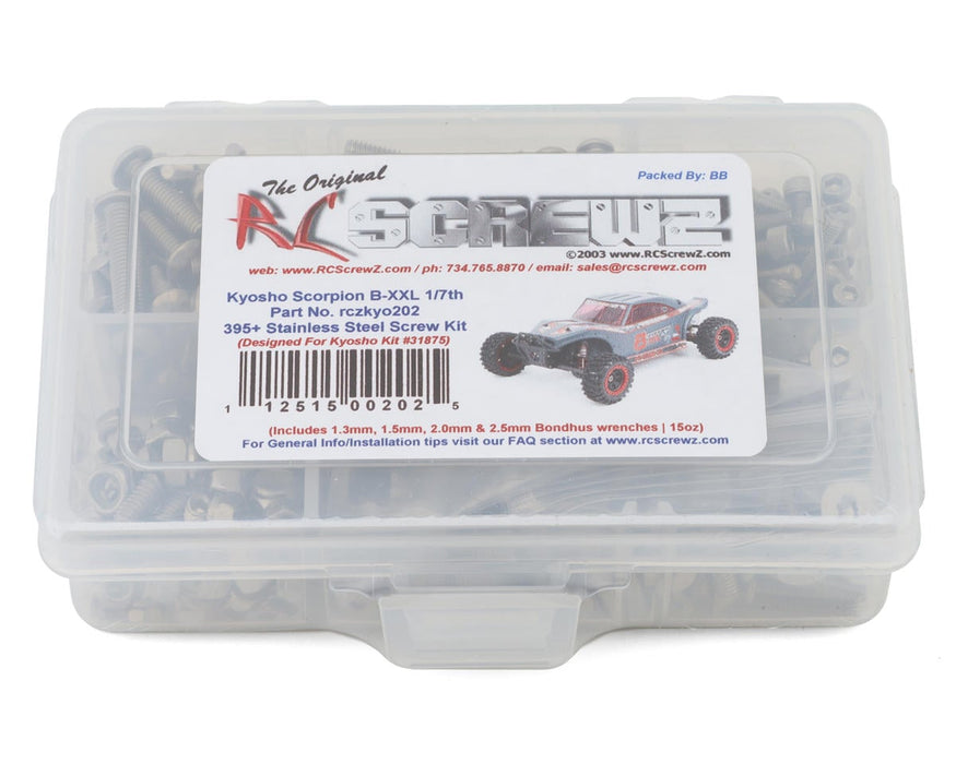 RC Screwz RCZKYO202 Kyosho Scorpion B-XXL Nitro Stainless Steel Screw Kit