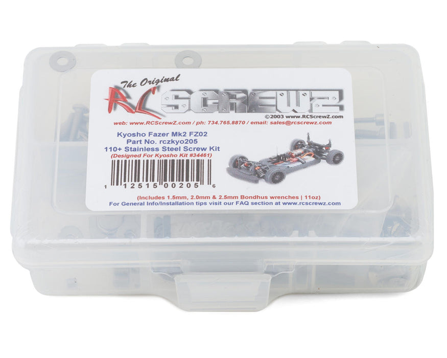 RC Screwz RCZKYO205 Kyosho Fazer Mk2 FZ02 Stainless Steel Screw Kit