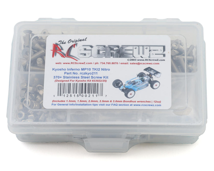 RC Screwz RCZKYO211 Kyosho Inferno MP10 TKI2 1/8 Nitro Buggy Stainless Steel Screw Kit